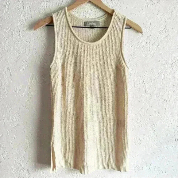 Vintage style neutral open‎ knit sweater top - Picture 2 of 9